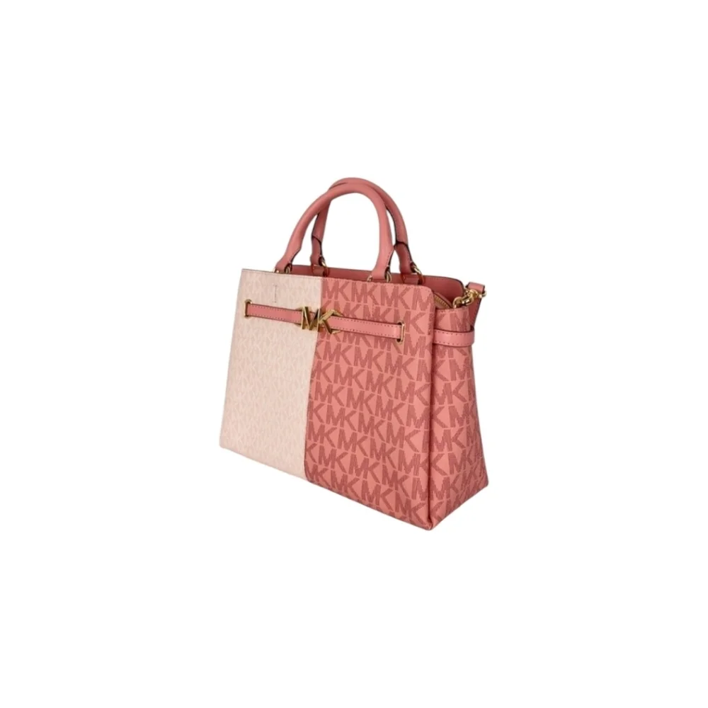 NWT MICHAEL KORS REED LARGE CENTER ZIP BELTED SATCHEL PRIMROSE SIGNATURE MULTI